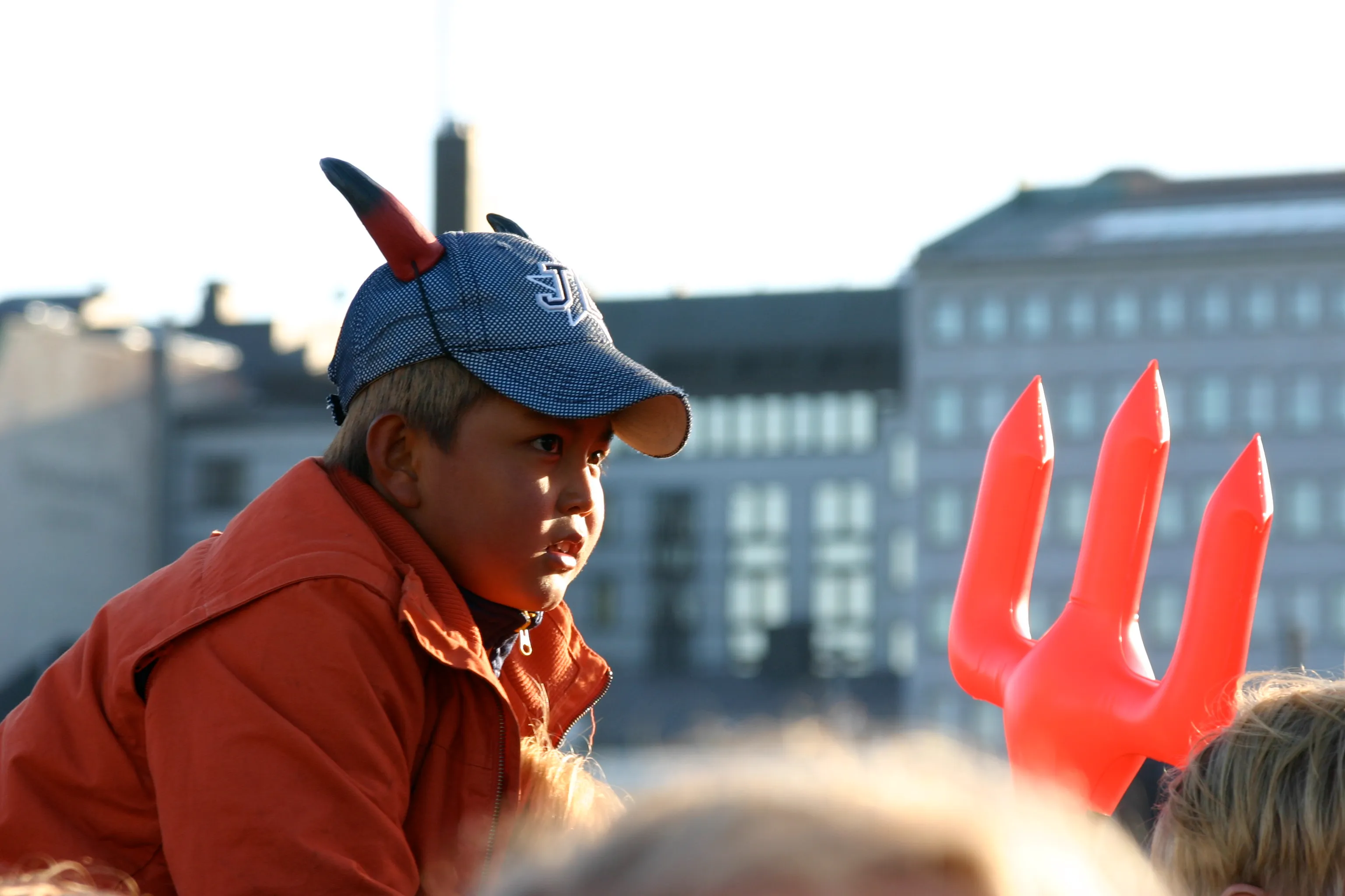 Devil with a baseball cap
